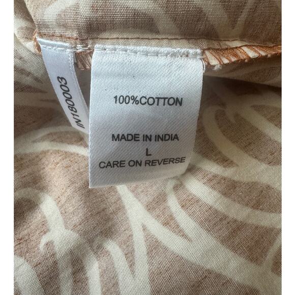 NWT Happy x Nature | 100% Cotton Burnt Orange Misty Printed Top | Size Large - Picture 7 of 10